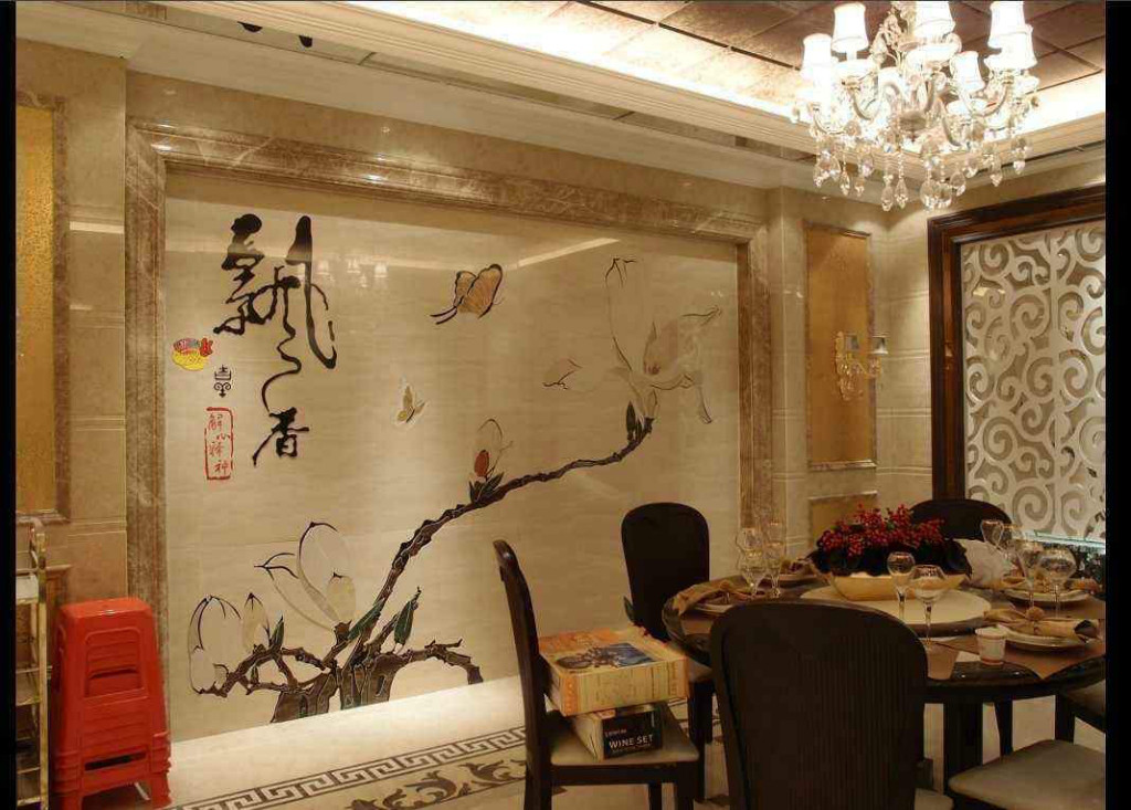 石材水刀背景墙